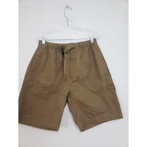 (S) Malboro Men's Pants Size M Khaki Shorts Hiking Elastic Waist